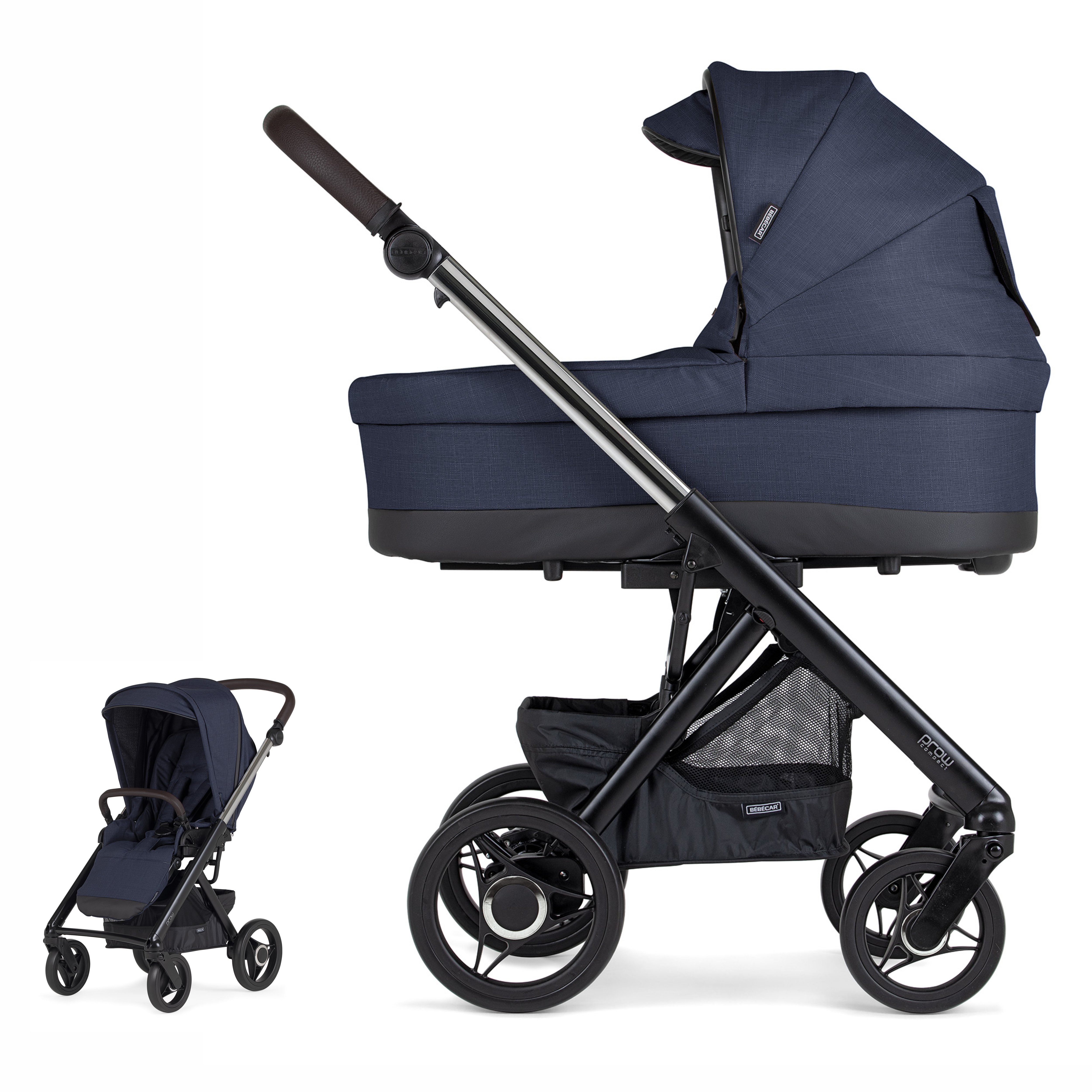Cochecito dúo PROW COMPACT Cromado KA415 BEBECAR